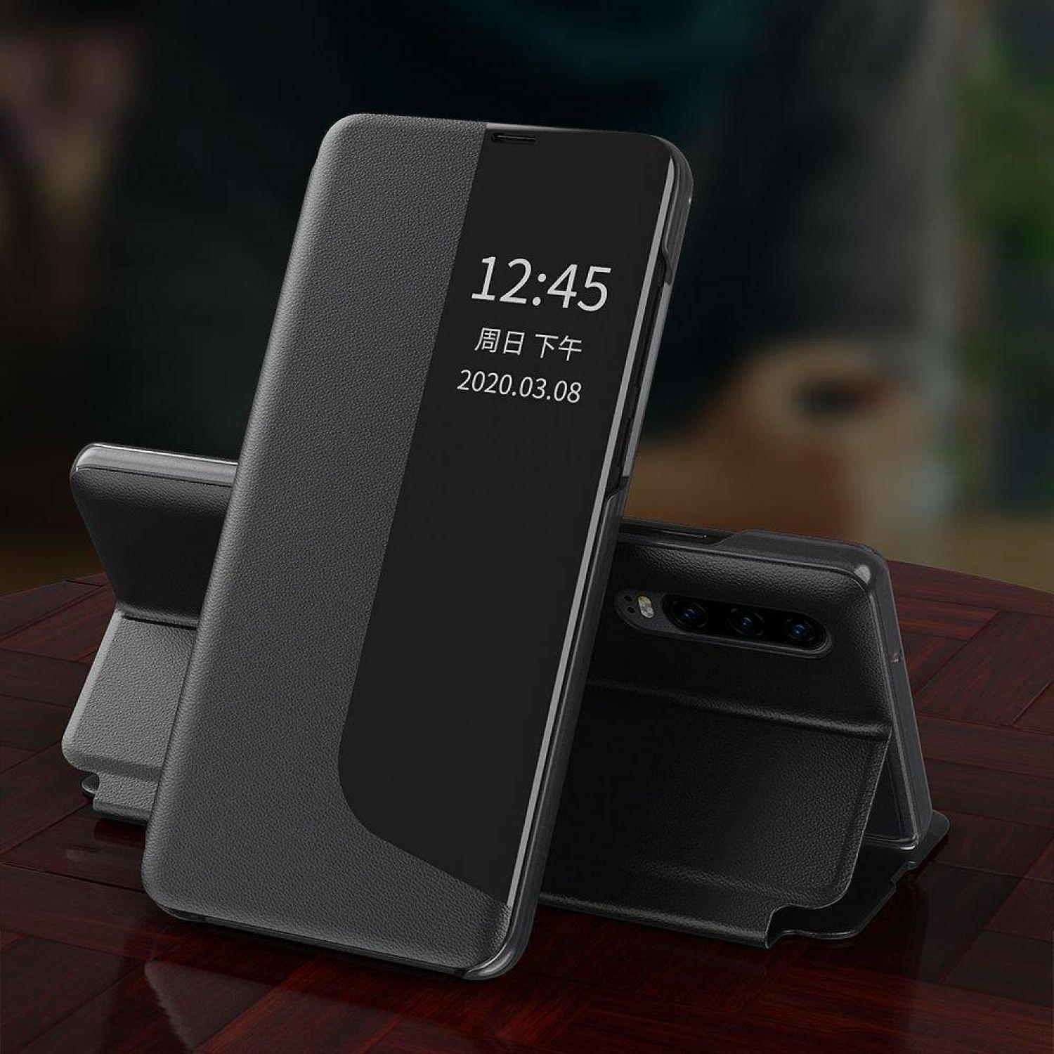 Étui livre élégant View Case pour Huawei P Smart 2021 - Noir