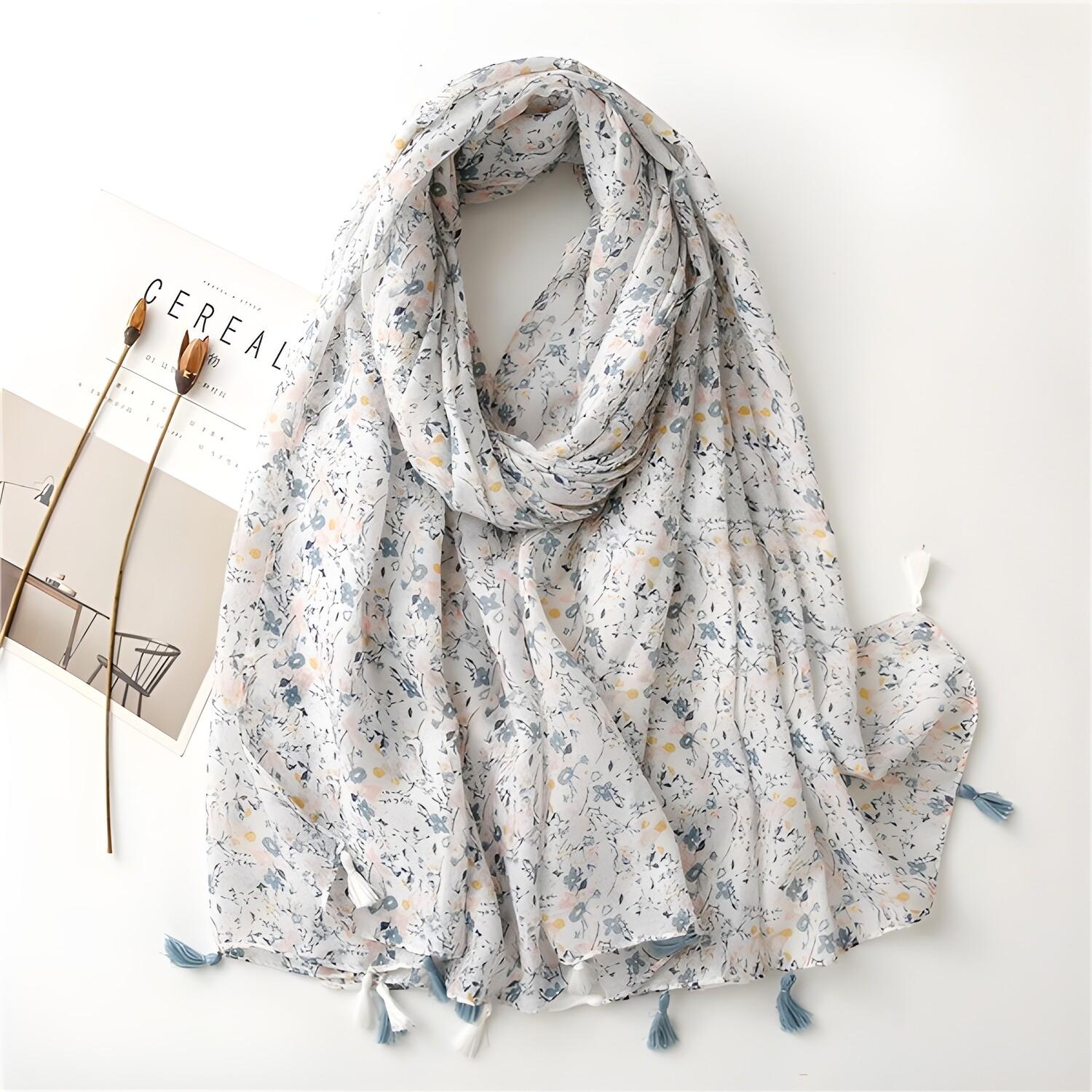 Foulard Carola - Blanc / Vert