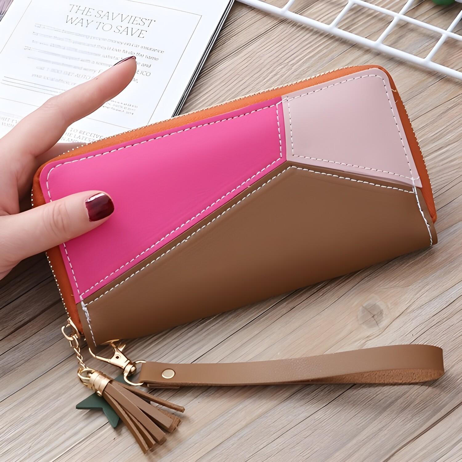 Portefeuille Sima - Marron / Rose