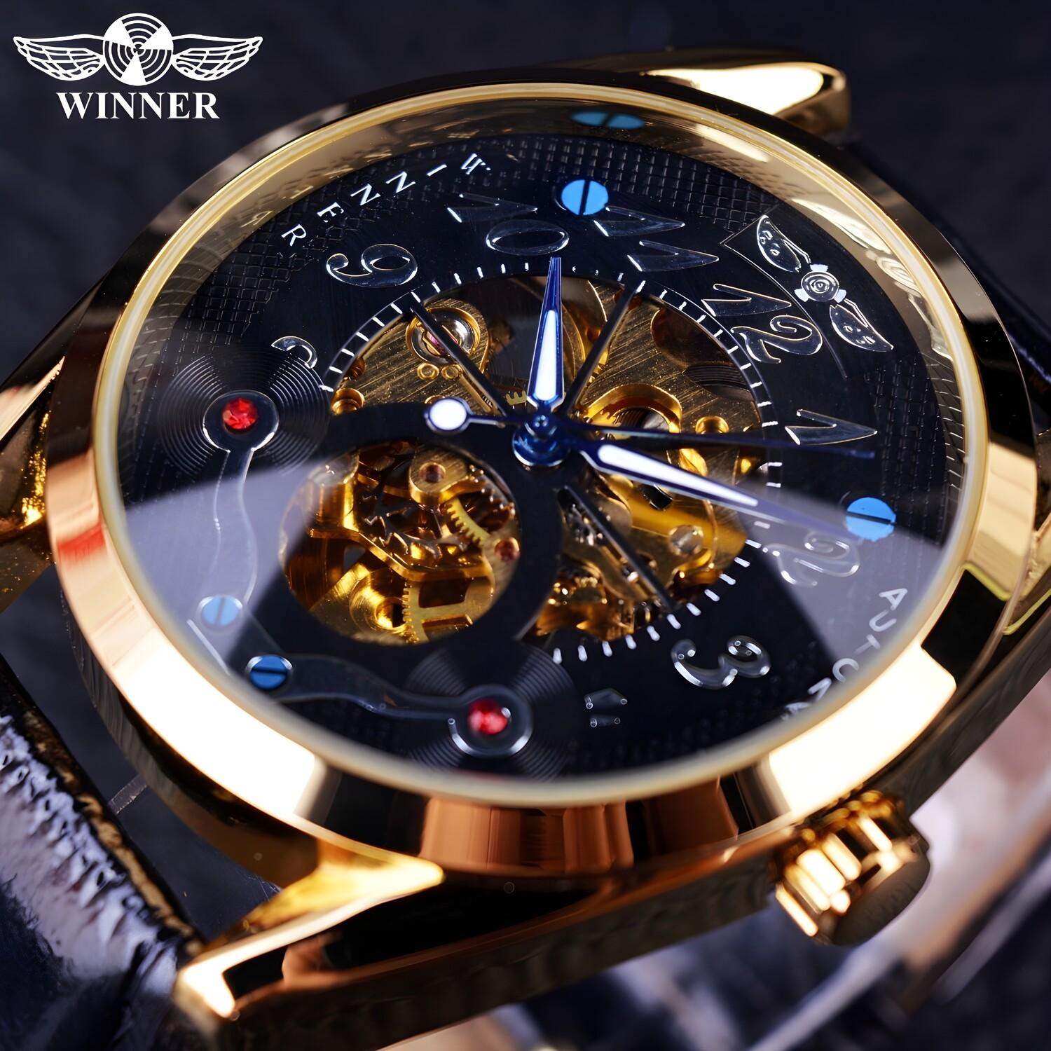 Montre Winner Theo - Noir / Doré