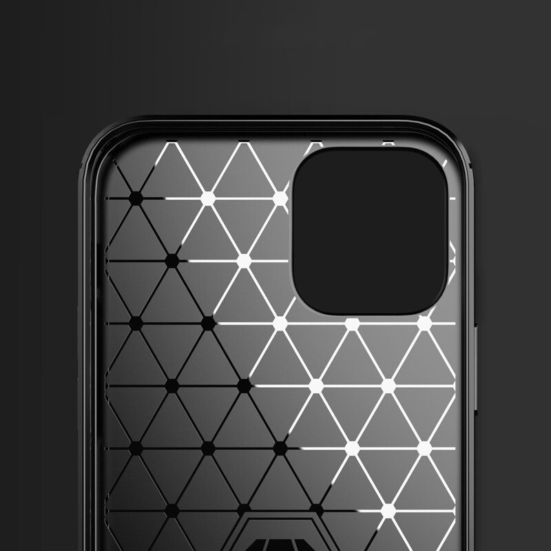 Coque Carbon Shield TPU pour Apple iPhone 12 Mini - Bleu