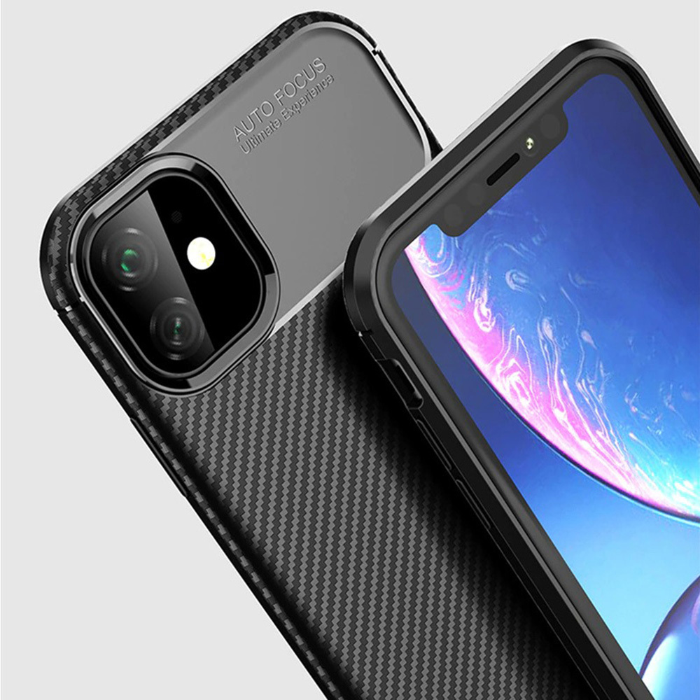 Coque Carbon Shield TPU pour Motorola Moto G10/Moto G20/Moto G30 - Noir