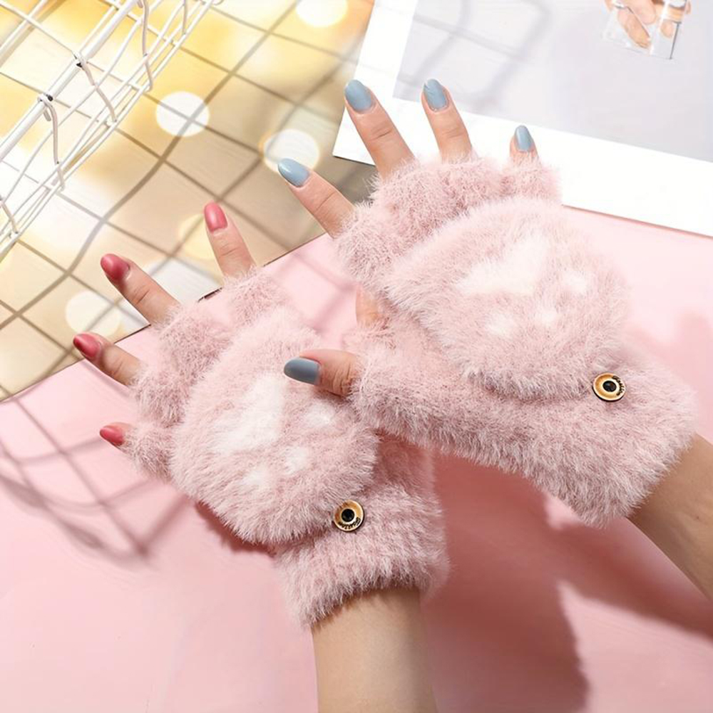 Gants sans doigts EL-36790 - Rose