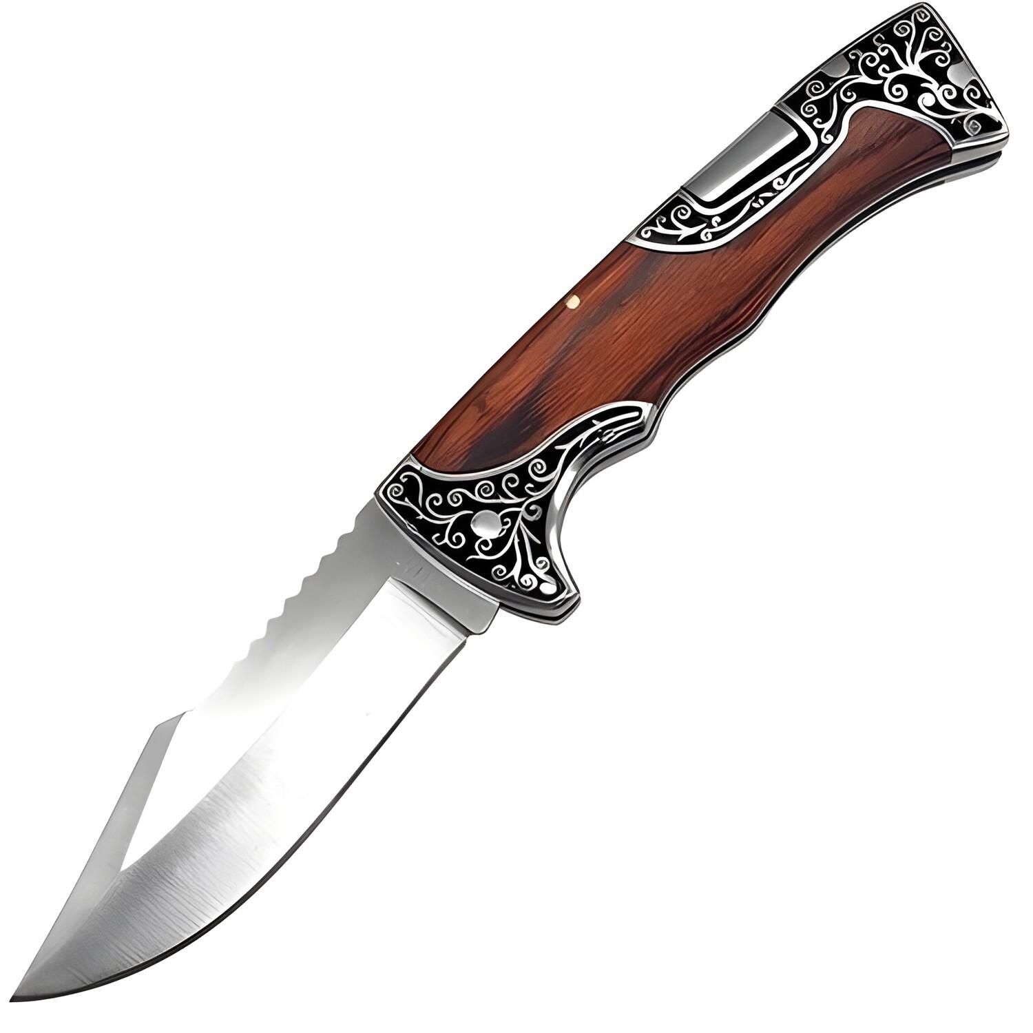 Couteau pliant de plein air COLUMBIA - 23 / 12,8cm - Marron