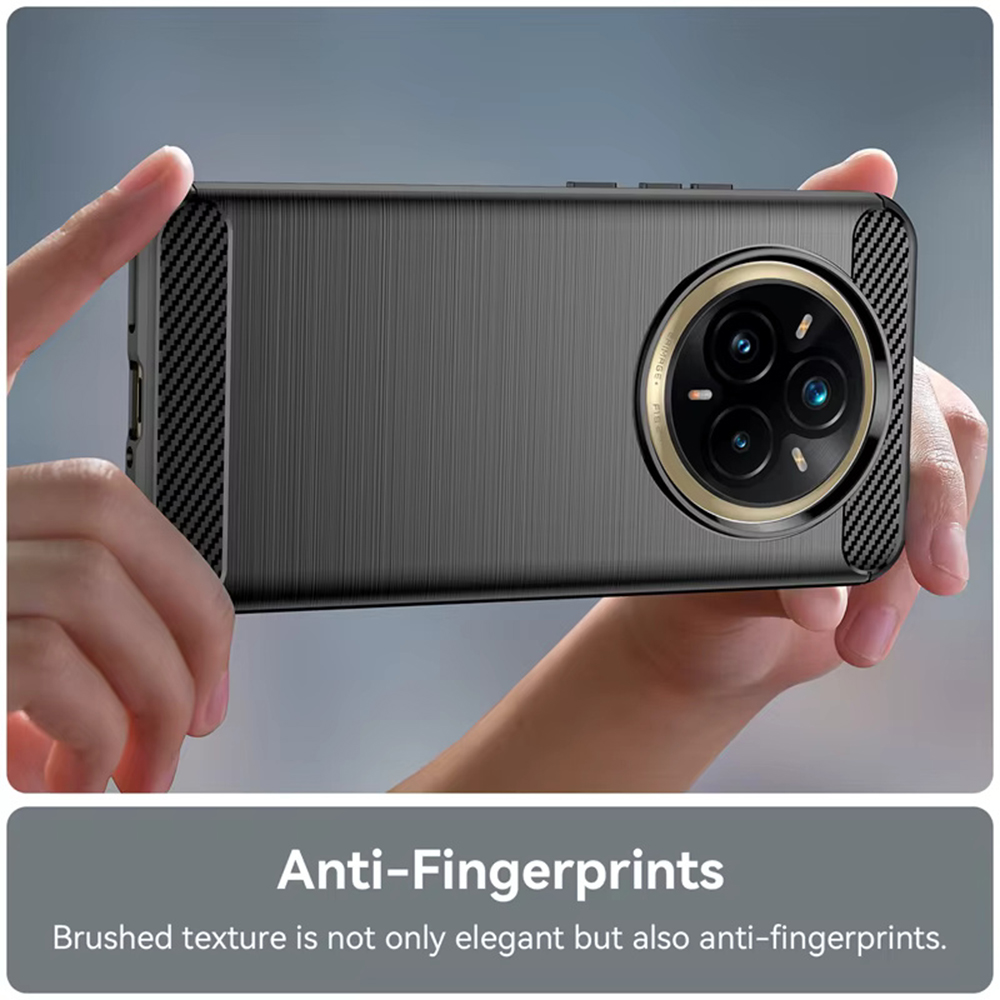 Coque Carbon Shield TPU pour Realme 14 Pro+ - Noir