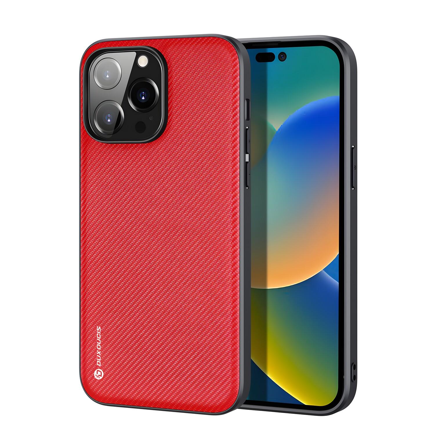 Coque DUX DUCIS FINO series pour Apple iPhone 14 Pro Max - Rouge