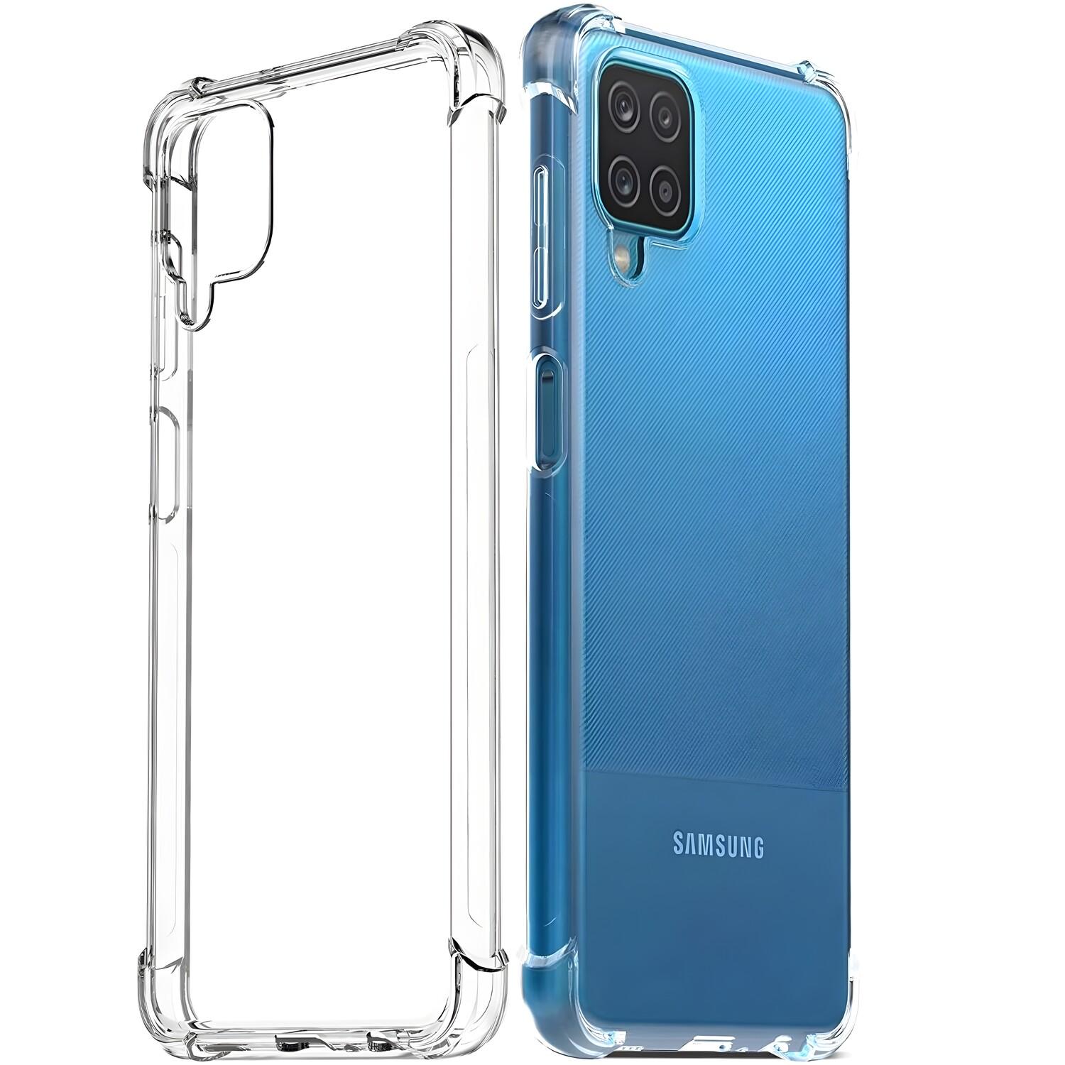 Coque en silicone avec bords renforcés pour Samsung Galaxy A22 5G - Transparent