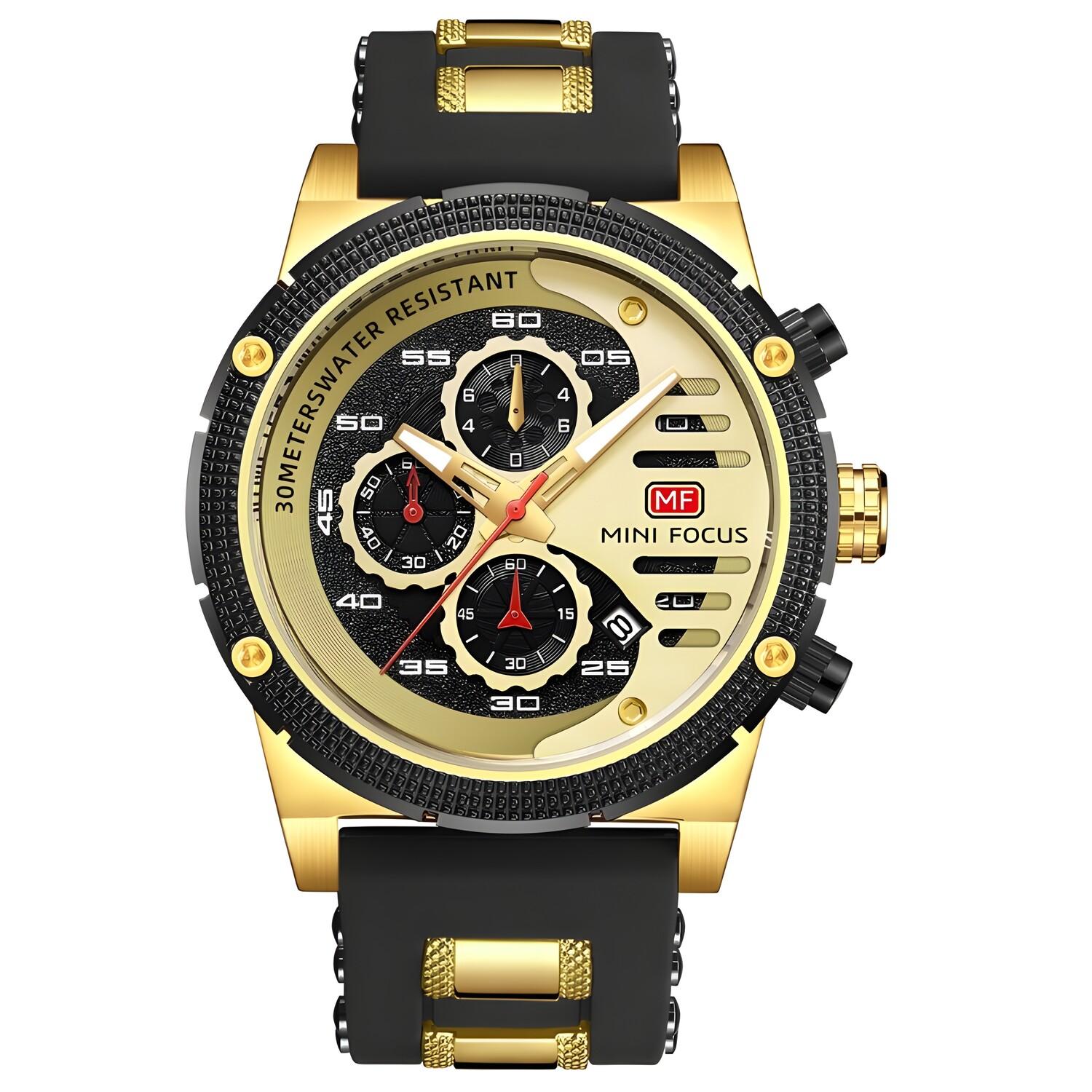Montre Mini Focus Luxury - Noir / Or
