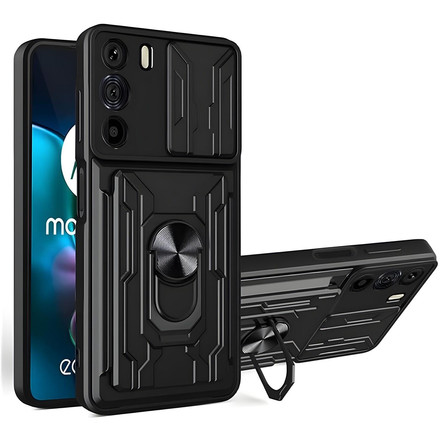 Hybrid Armor Camshield pour Motorola Moto G62 - Noir