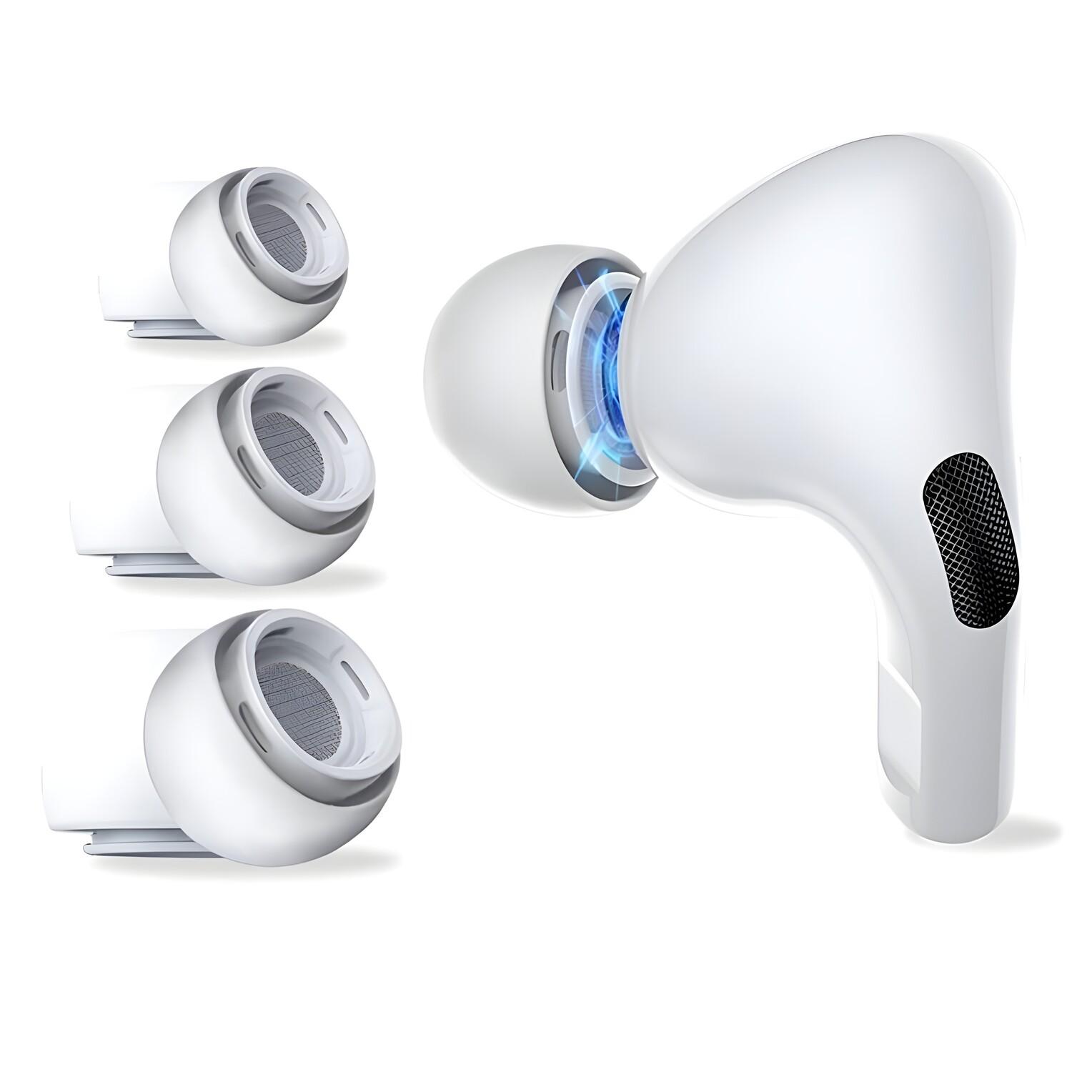 Embouts de rechange pour oreilles Tech - Protect - 3 ensembles pour Apple Airpods Pro - Blanc