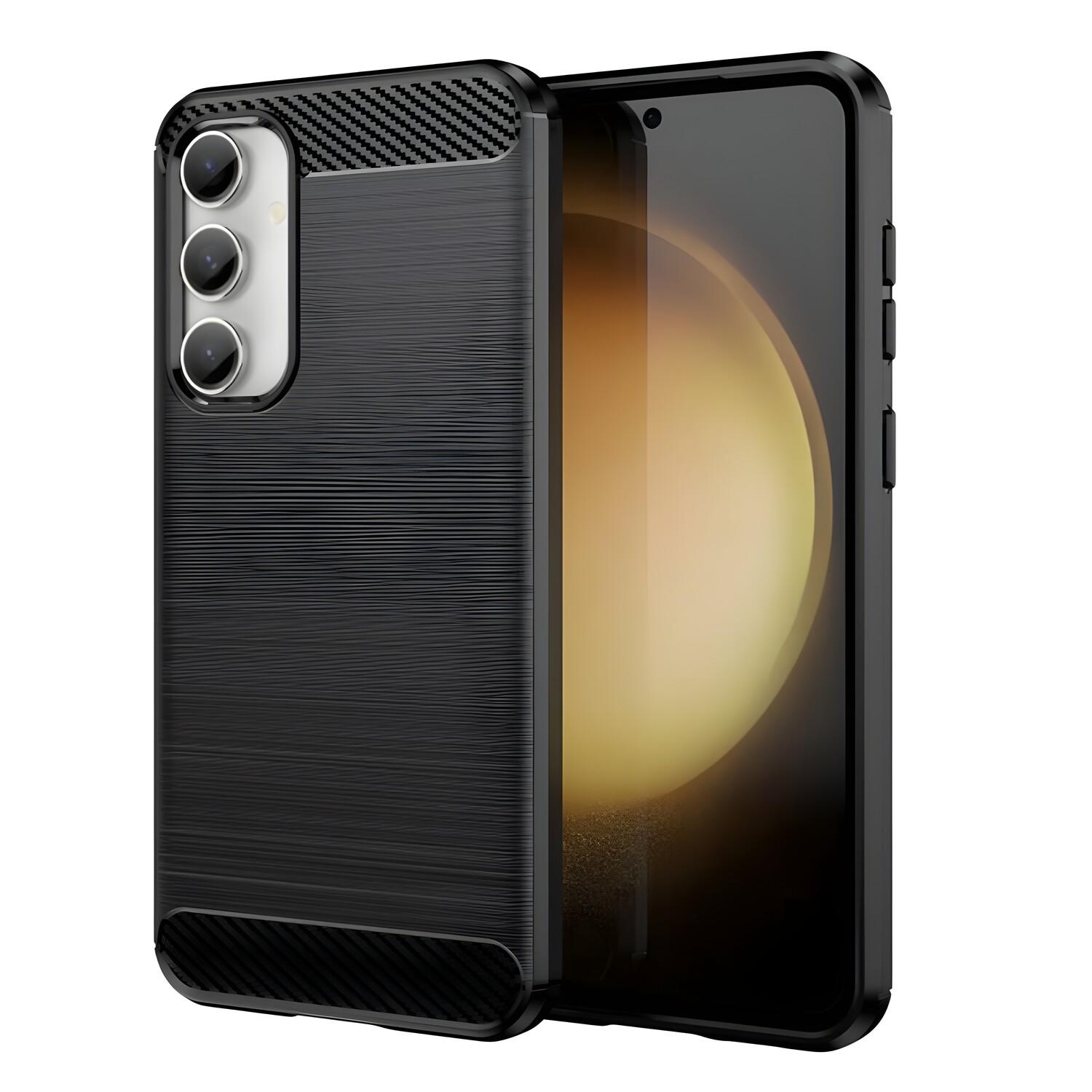 Coque Carbon Shield TPU pour Samsung Galaxy S23 FE - Noir