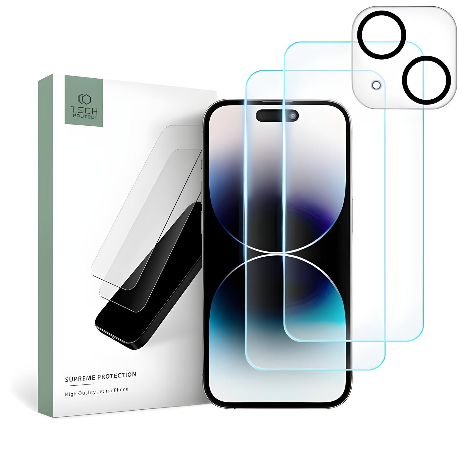Verre de protection TECH - PROTECT Supreme set Apple iPhone 15 Plus - Transparent