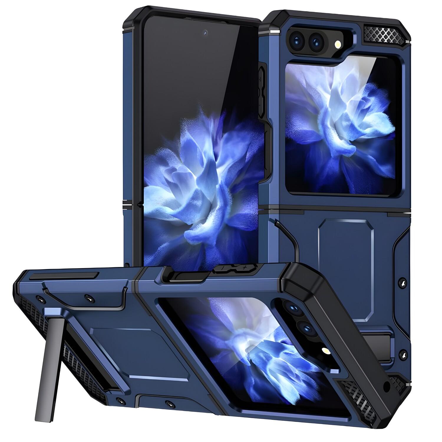 Coque Hybrid Armor Kickstand pour Samsung Galaxy Z Flip5 - Bleu