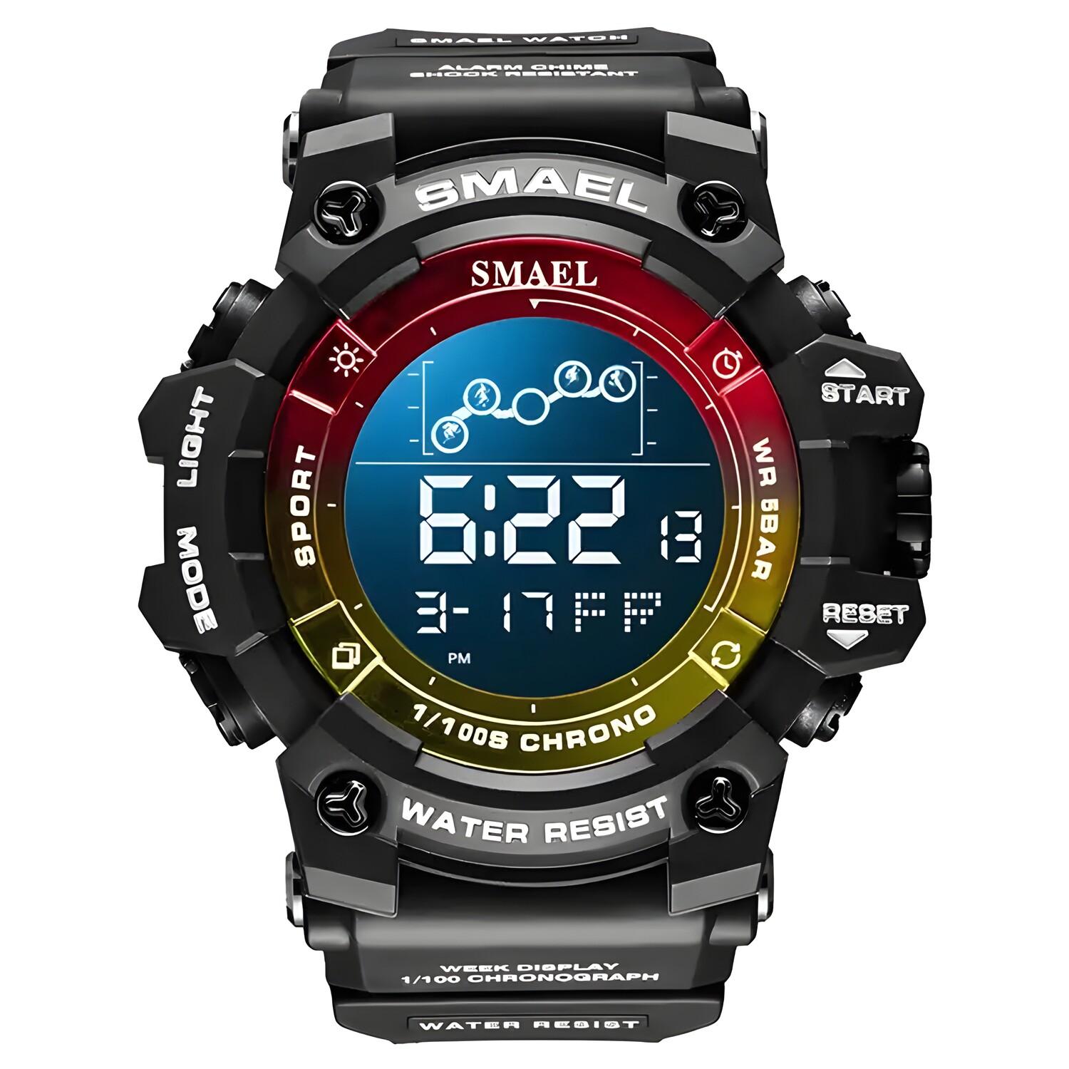 Montre SMAEL Digi - Noire / Rouge