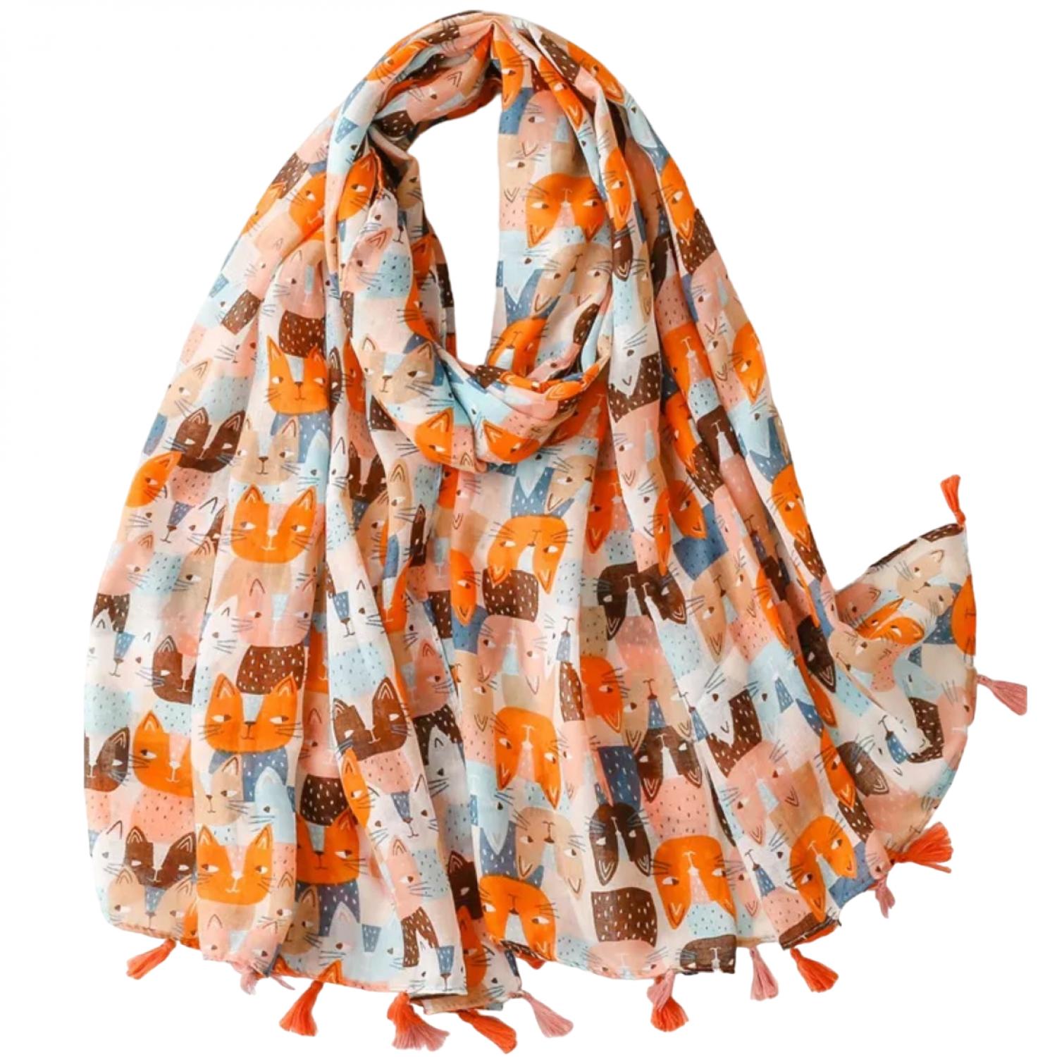 Foulard Cats - Orange