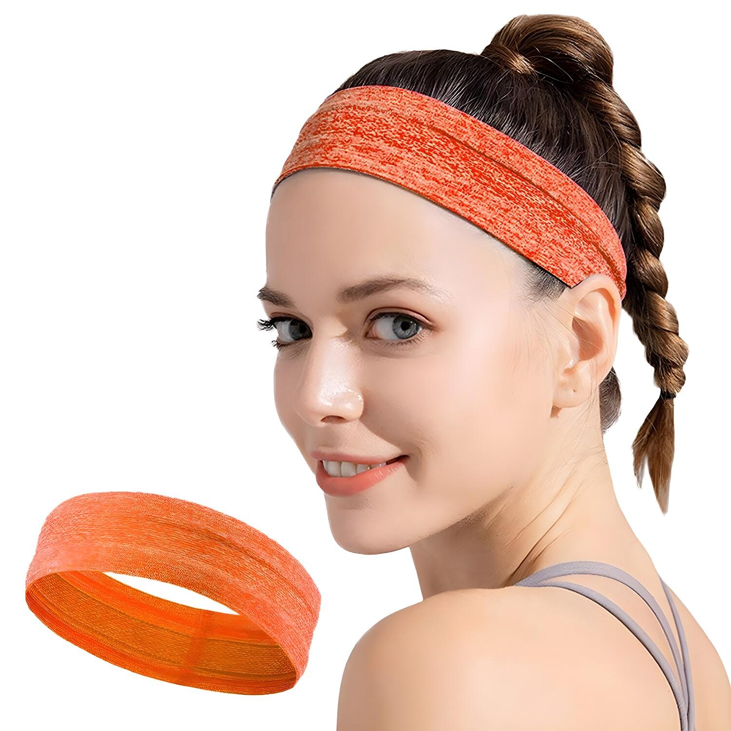 Bandeau élastique pour la course et le fitness – Orange