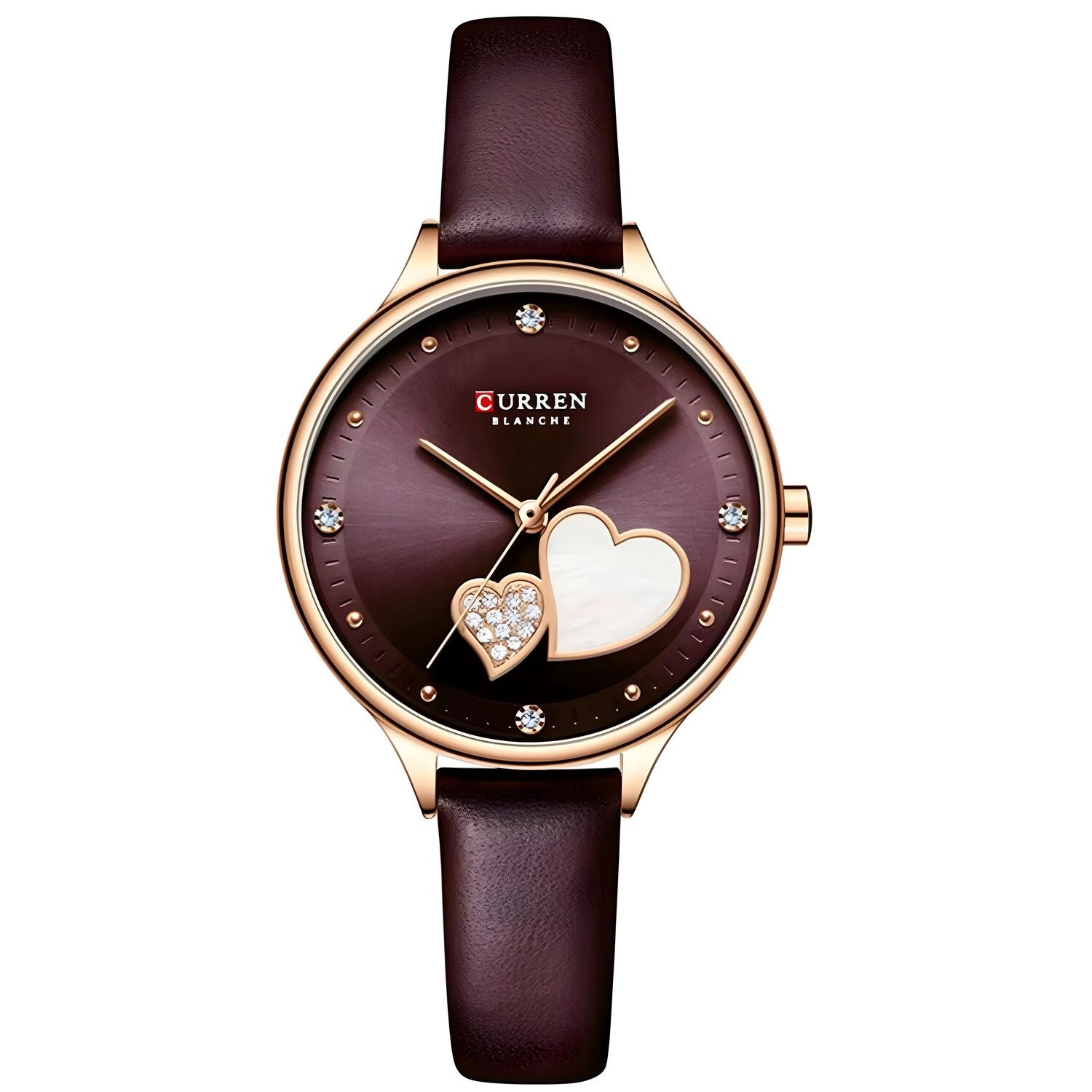 Montre CURREN Hearts - Bordeaux