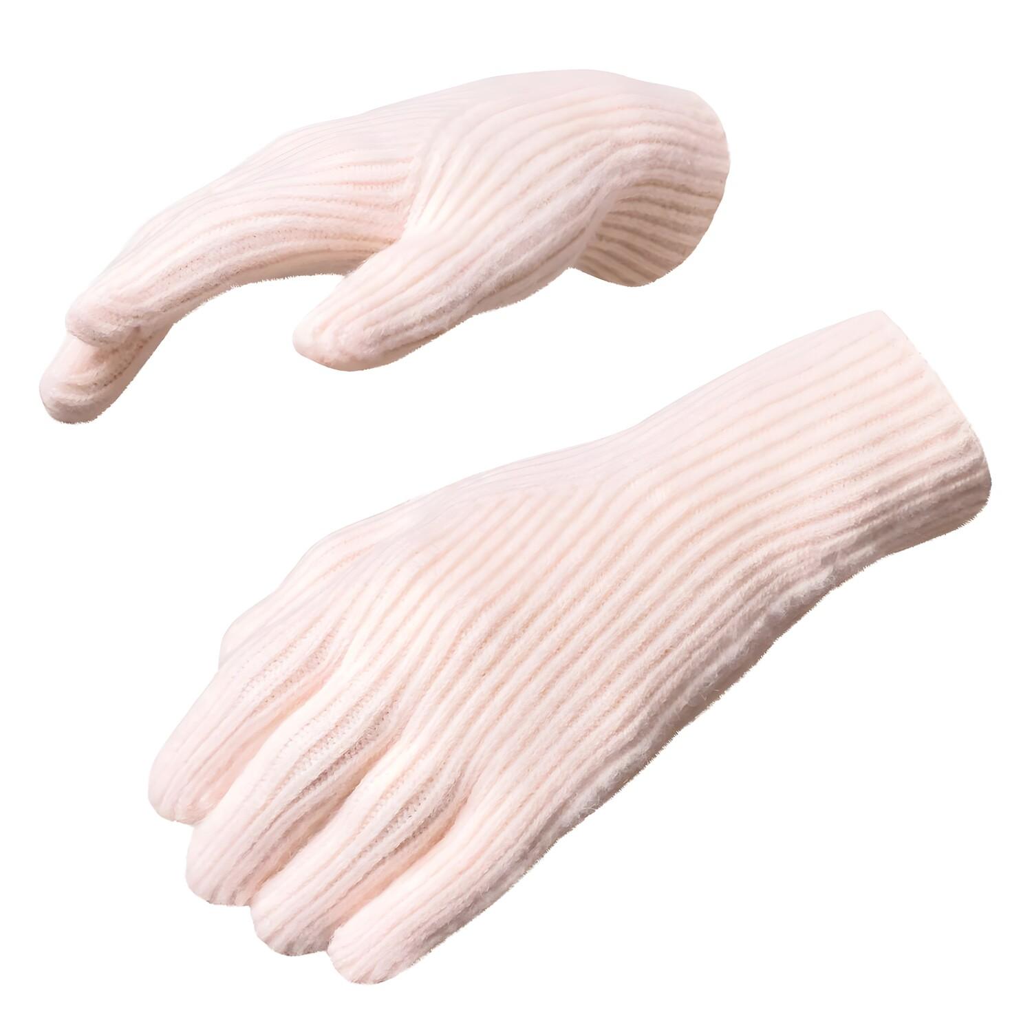 Gants tricotés pour téléphone avec découpes pour les doigts – Rose clair