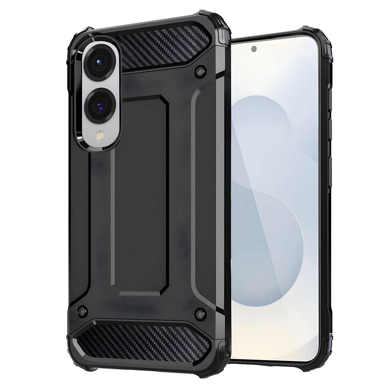 Coque Hybrid Armor Kickstand pour Samsung Galaxy S25 Edge - Noir