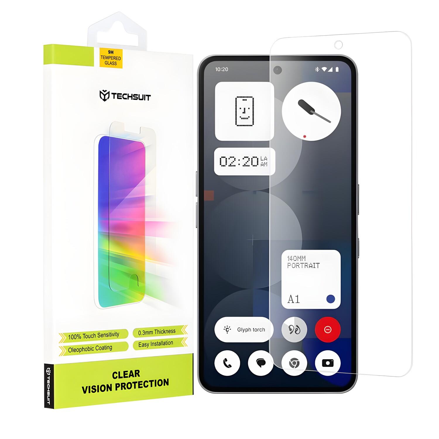 Verre de protection 9H Techsuit pour Nothing Phone (3a) - Transparent