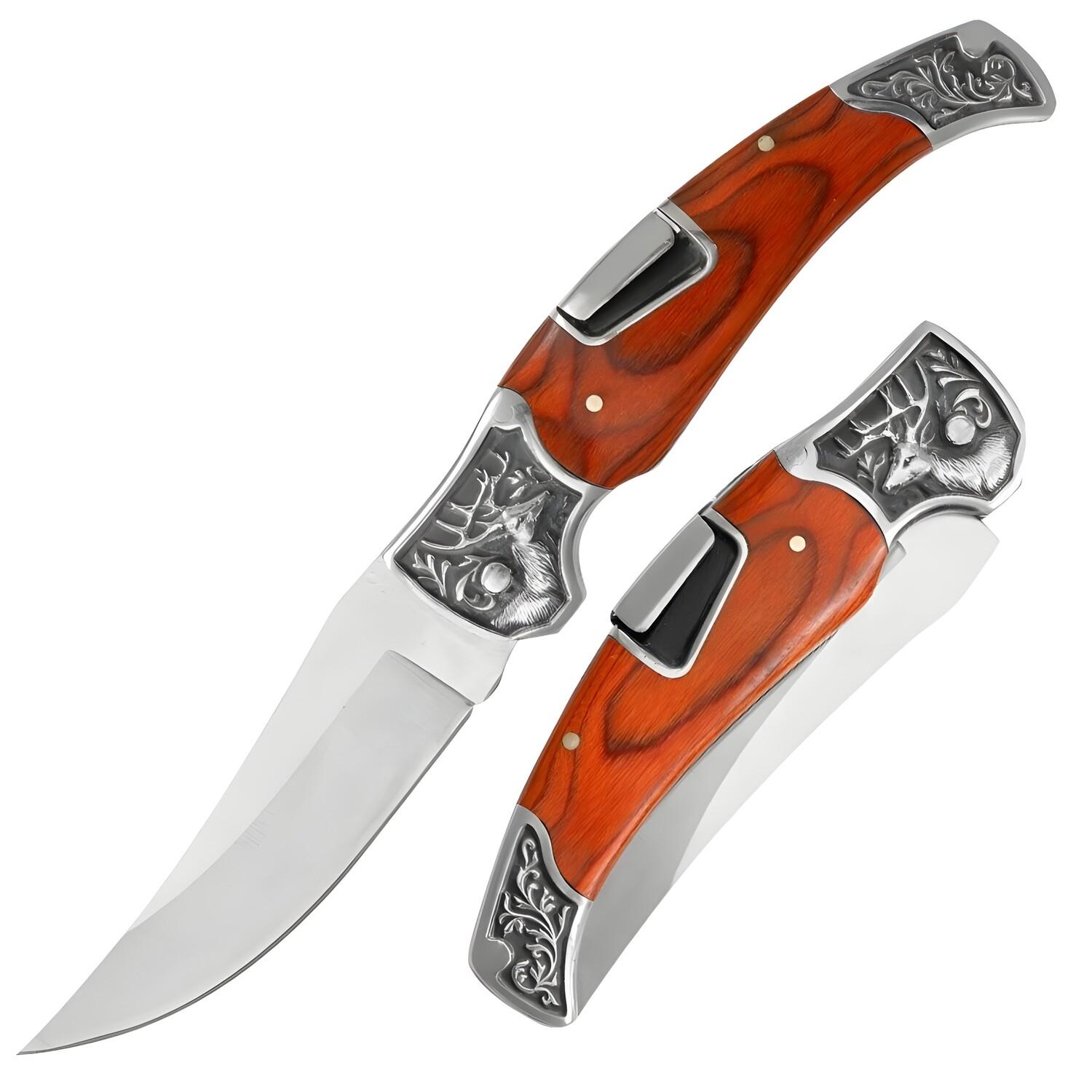 Couteau pliant de plein air COLUMBIA A3209 - Marron