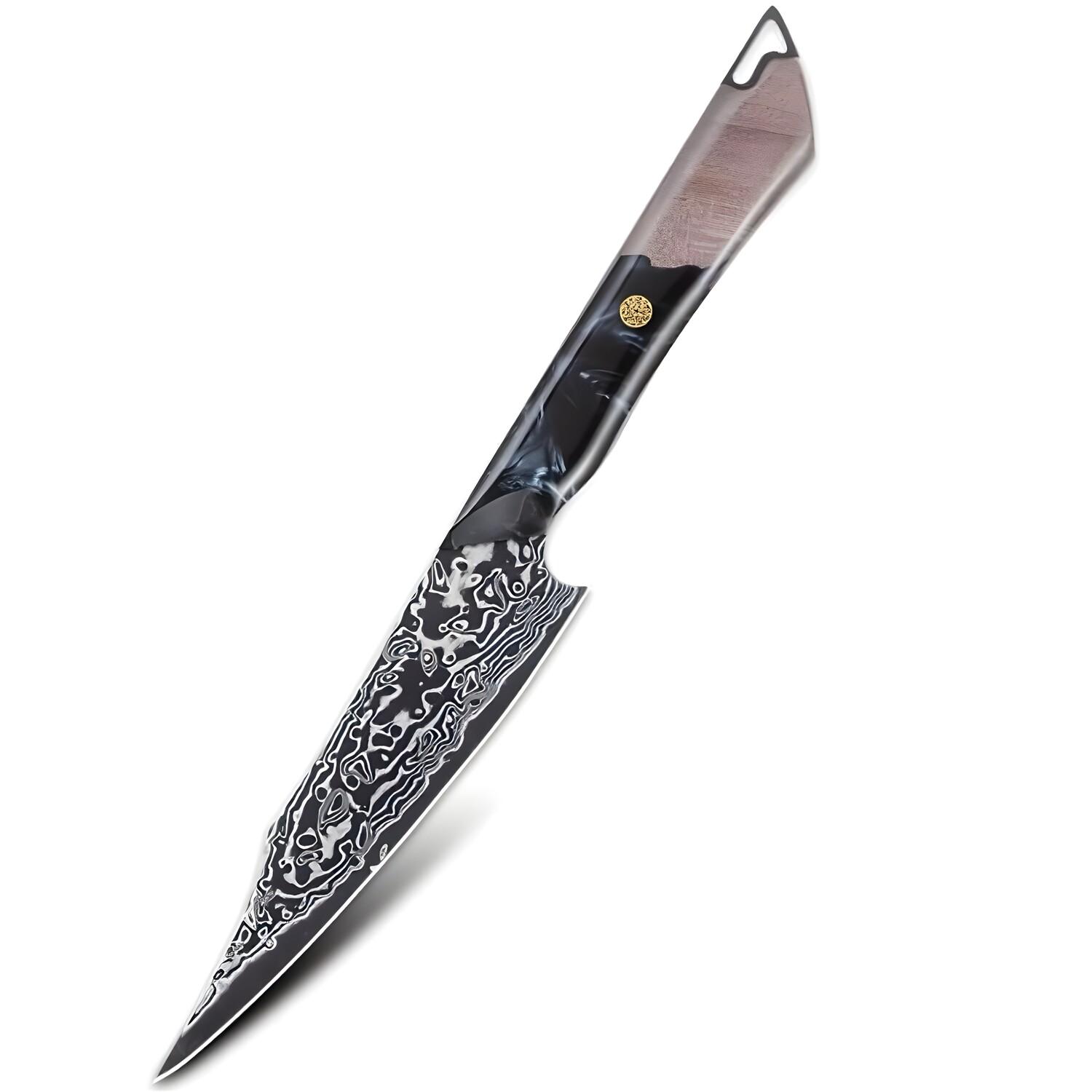 Couteau de cuisine damassé Tetsu - Utility / Bleu