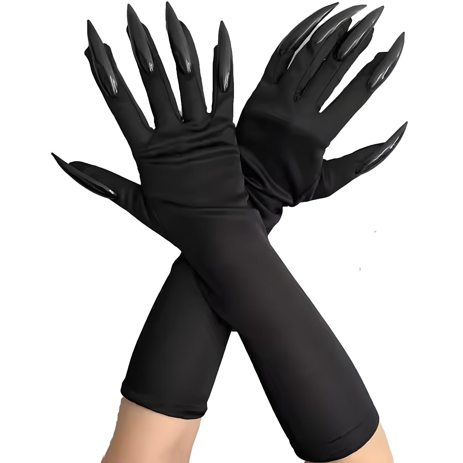 Gants avec griffes Halloween - Noir