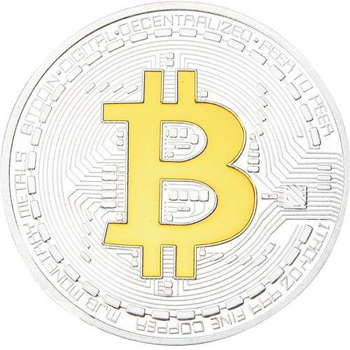 Pièce Bitcoin - Argentée