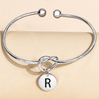 Bracelet Alphabet - V / Argenté