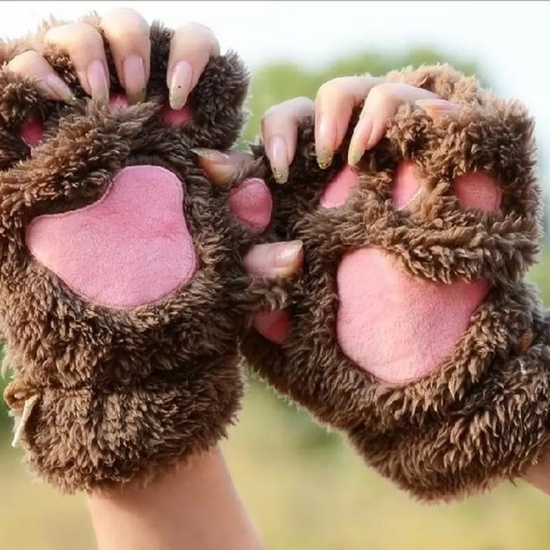 Gants sans doigts Paw - Blanc