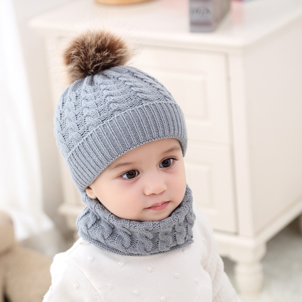 Bonnet et cache-cou pour enfants - Noir