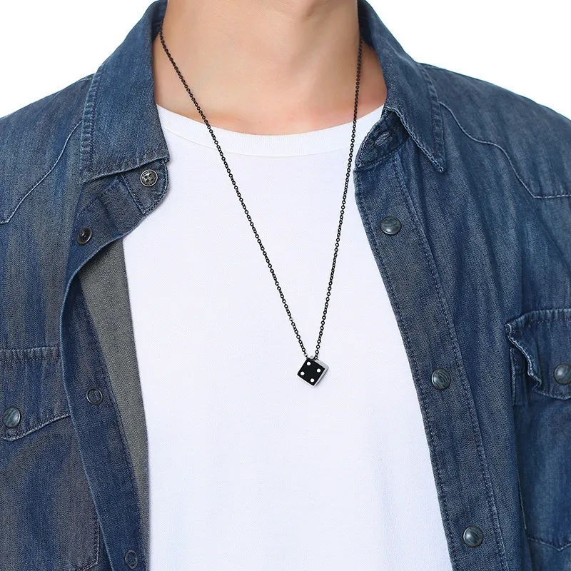 Collier Dice - Noir