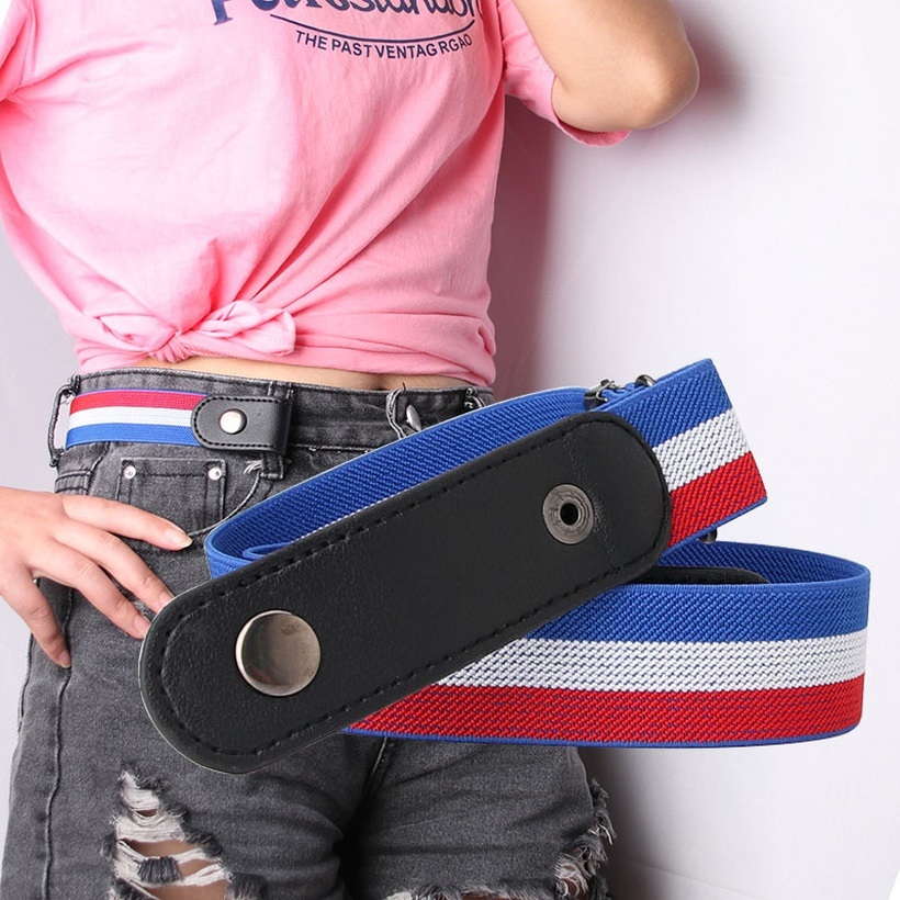 Ceinture Élastique - Bleu / Gris / Rouge