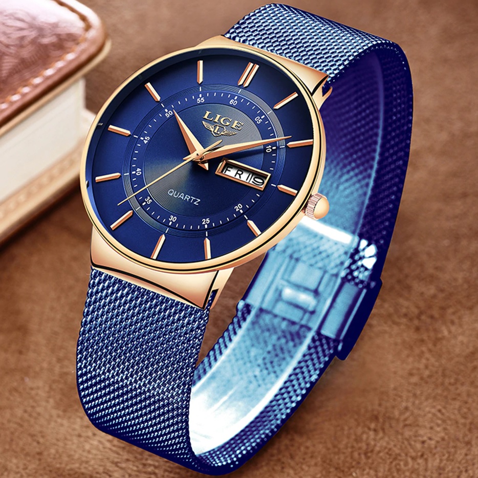 Montre LIGE KI-6313 - Bleue
