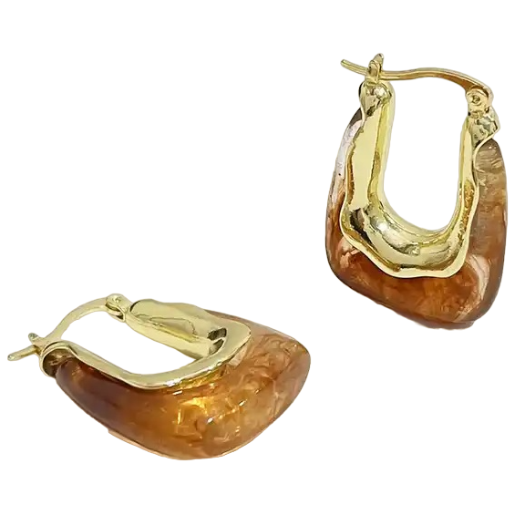 Boucles d'oreilles DE-29893 - Marron