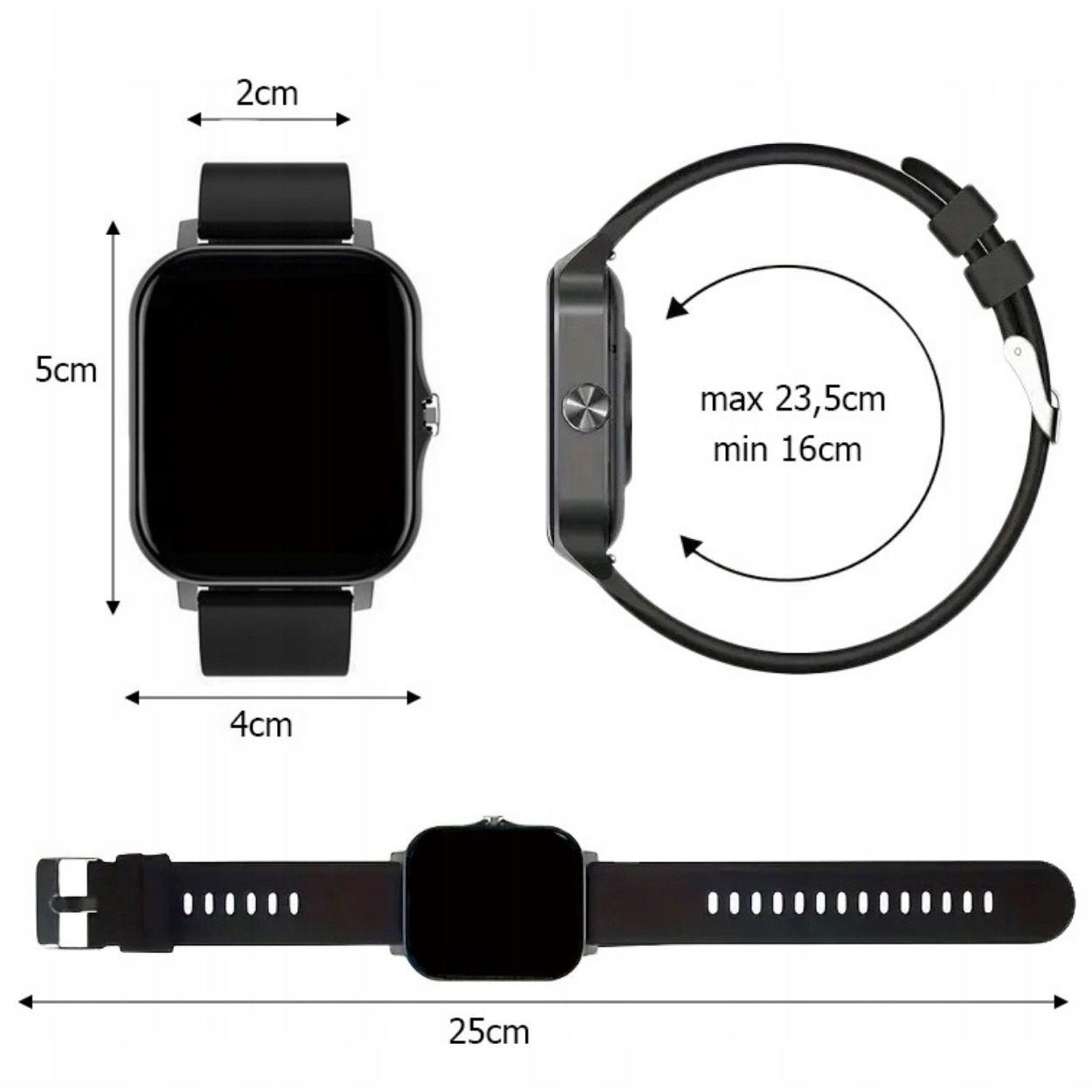 Montre intelligente AN - 40482 - Noire