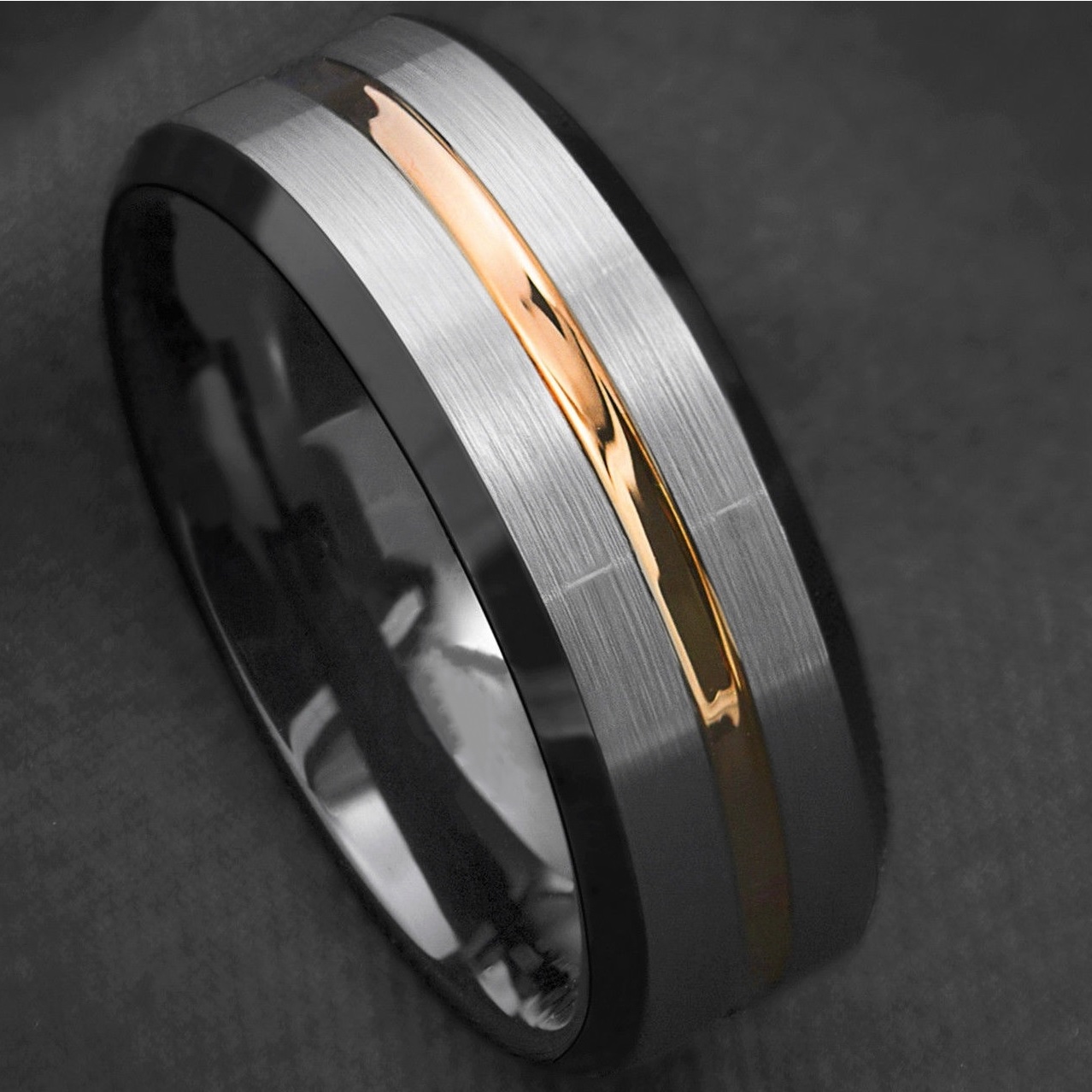 Bague AR-32122 - Noir / Doré / 62mm
