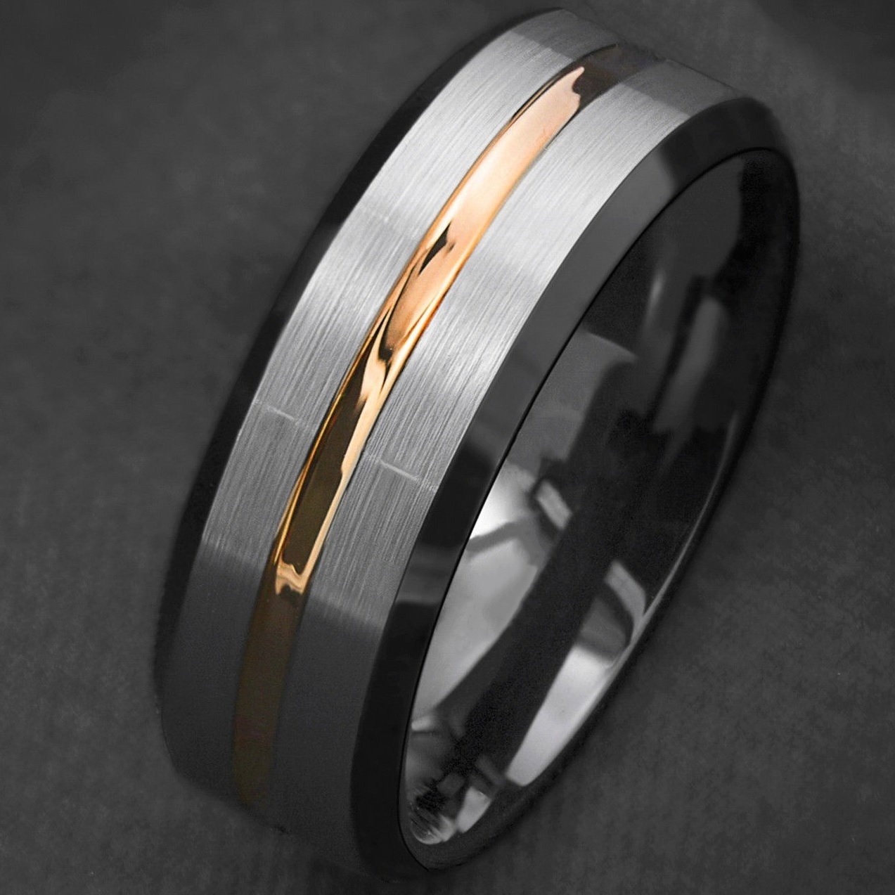 Bague AR-32122 - Noir / Doré / 62mm