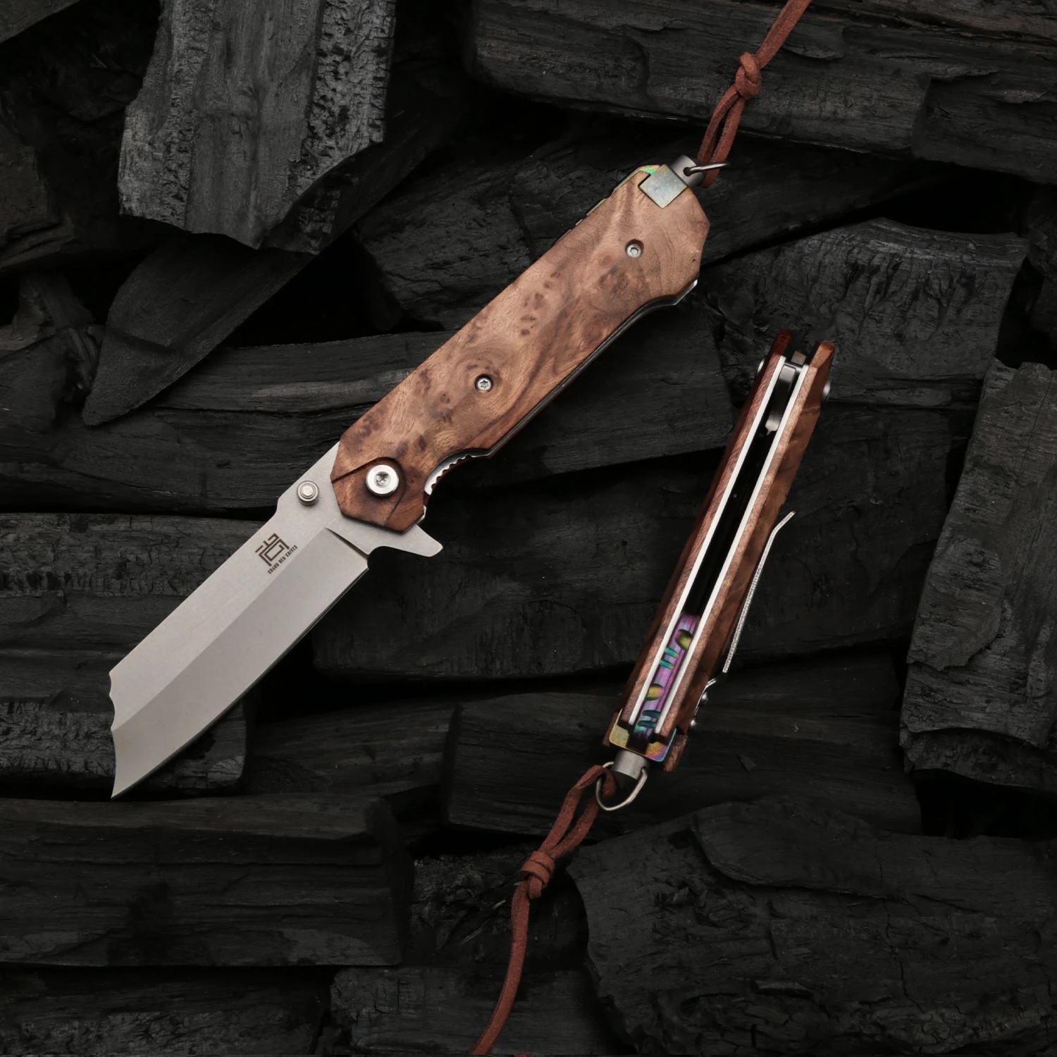 Couteau de chasse pliant HARAHU SA-29034 - Marron