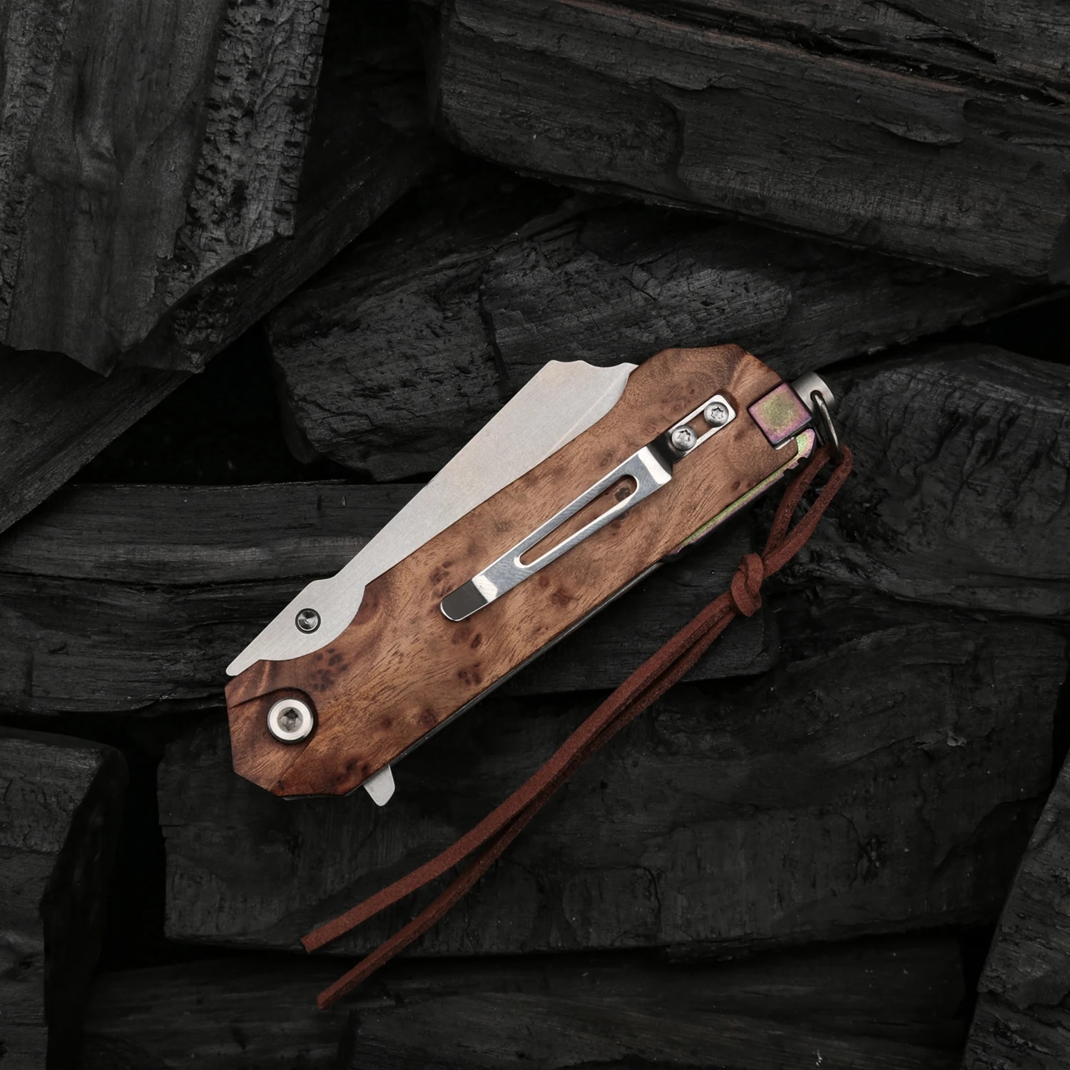 Couteau de chasse pliant HARAHU SA-29034 - Marron