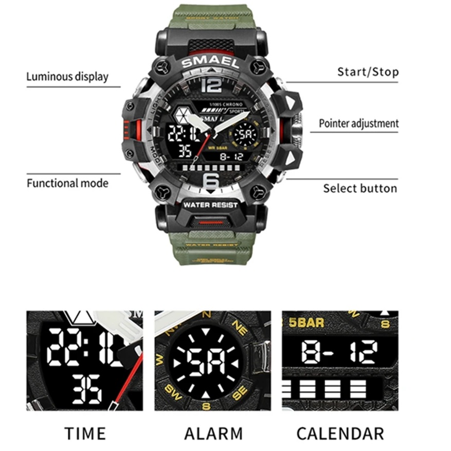 Montre SMAEL GR-29433 - Marron