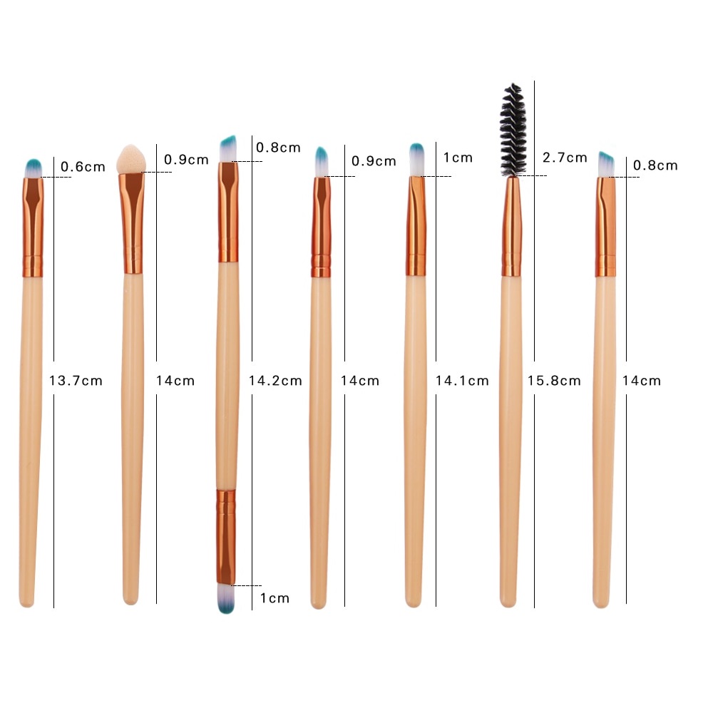 Pinceaux de maquillage LO-4514 - Marron / Doré