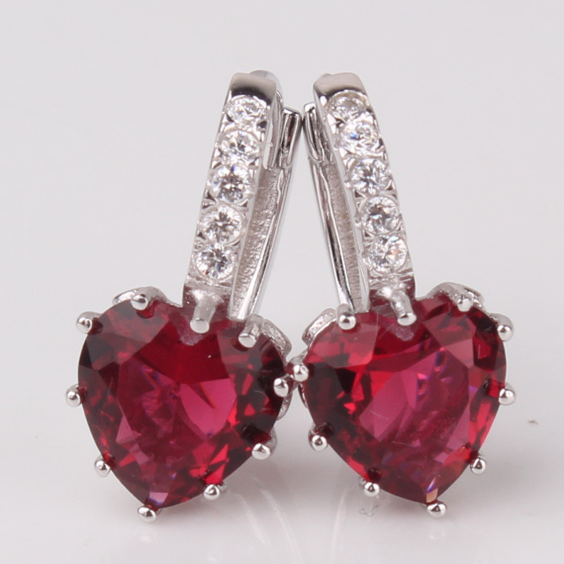 Boucles d'oreilles Silver Heart - Rose