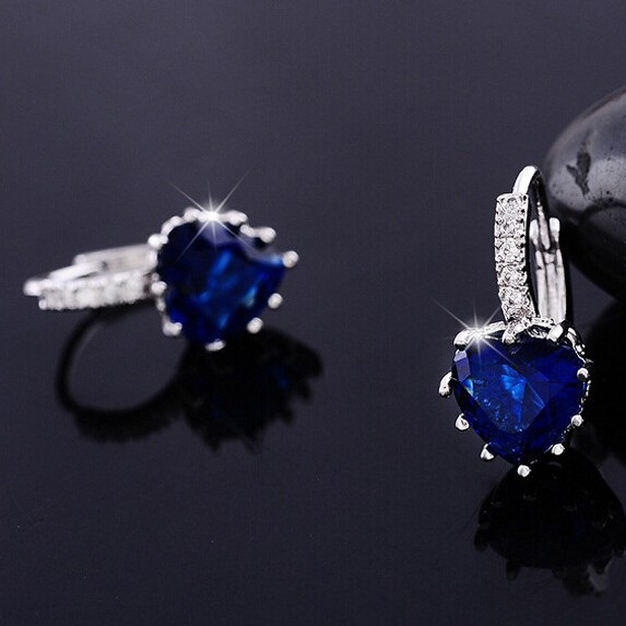 Boucles d'oreilles Silver Heart - Rose