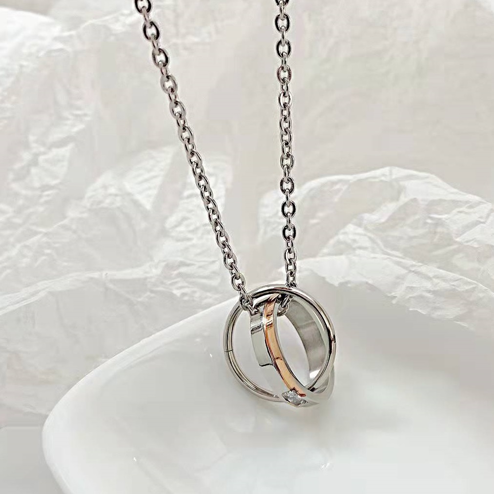 Collier US-15294 - Argenté / Doré