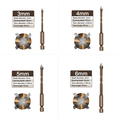 Foret en croix - 6mm