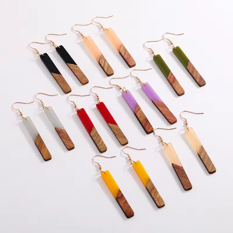 Boucles d'oreilles WO-32691 - Jaune