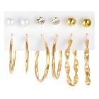 Ensemble de Boucles d'Oreilles AL-28208 - Doré
