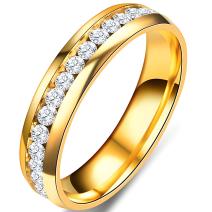Bague EN-3374 - Dorée / 59mm
