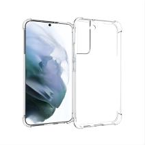 Coque en silicone avec bords renforcés pour Samsung Galaxy S22 - Transparent